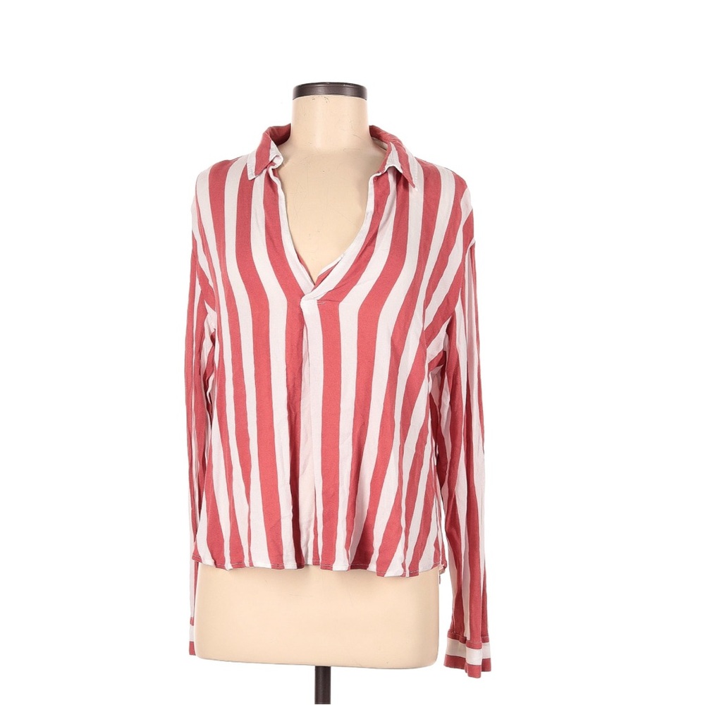 Free Press striped button up blouse. S